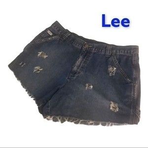 LEE Shorts Distressed 5 pocket Size 14